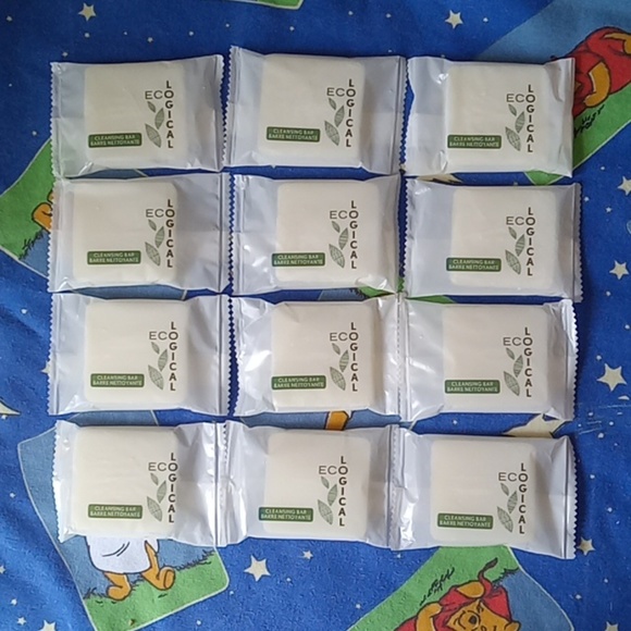 12 x EcoLOGICAL Cleansing Bar Soap Travel Size Hotel Soap Gift Stocking Stuffer - Picture 1 of 5
